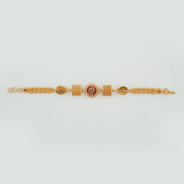 Beautiful Gold Antique Bracelet for ladies with Fancy Design 