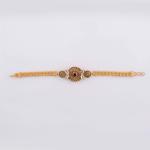 Amazing Gold Ladies Bracelete with Beautiful Multicolour Design 