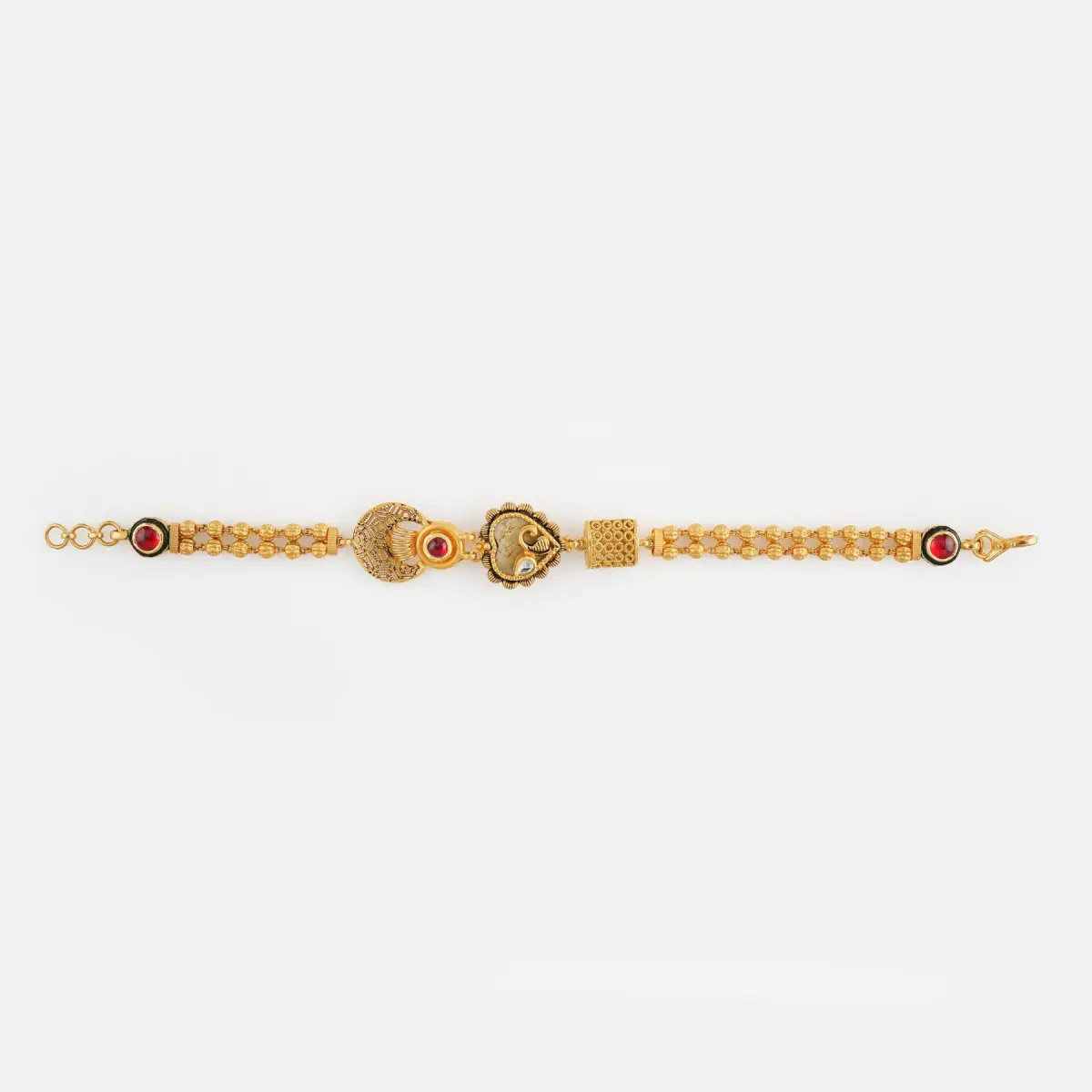 Adoreable Gold Antique Bracelete for Ladies with Flowers Design 