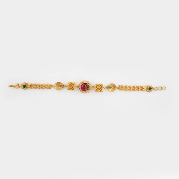 Antique Gold Bracelet for Ladies in Plain Design 