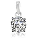 925 Sterling Silver Swarovski Zirconia Classic Pendent / Locket for Women & Girls