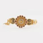 Adoreable Gold Bracelet in Half Moon & Square Design for Ladies with Fabulous Antique Design 