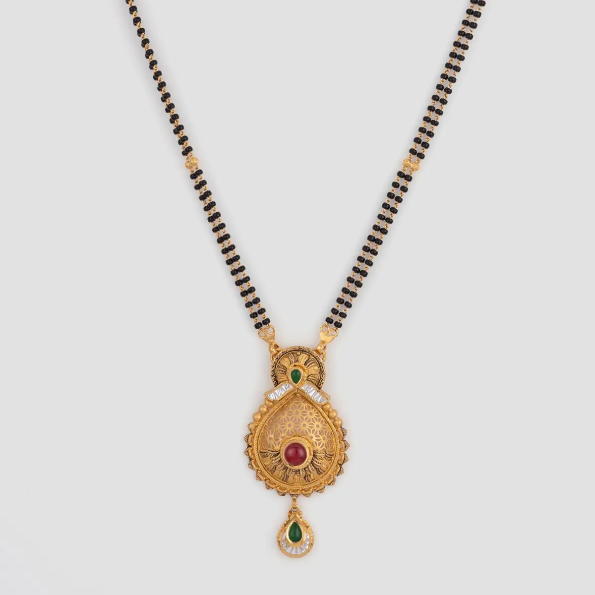 Amazing Drop Shape Antique Mangalsutra Pendant for Ladies in Elegant Design 