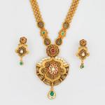 Amazing Long Antique Ranihar Set with Kundan and Beautiful Work 