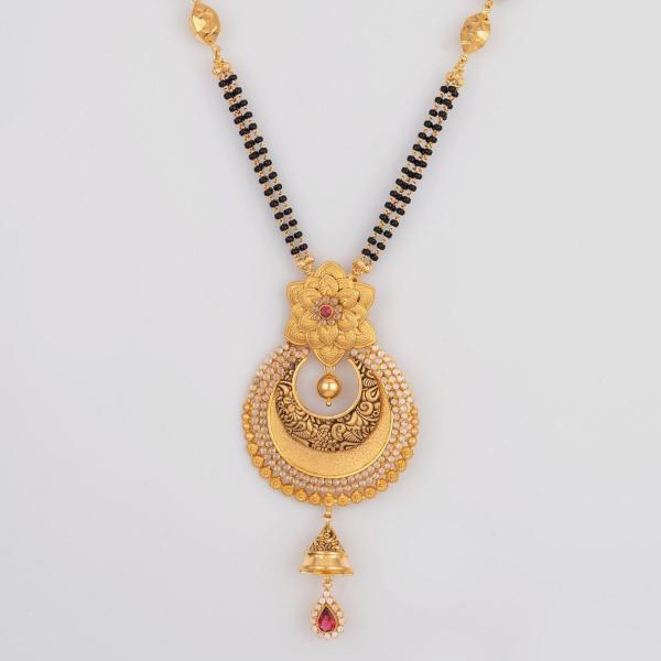 Elegant Antique Gold Mangalsutra Pendant Set for Ladies with Amazing Design 