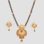 Beautiful Gold Mangalsutra Pendant Set with Antique Design for Ladies 