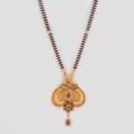 Gold Mangalsutra Pendant with Adoreable Design & Stones 