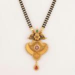 22k Yellow Gold Antique Mangal Sutra for Ladies with Beautiful Design 