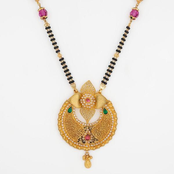 Antique Gold Mangal Sutra with Beautiful Round Shape And Design