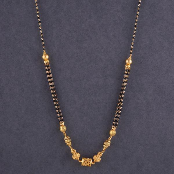 Gold Fancy Small Mangalsutra for Ladies in Adoreable Design 