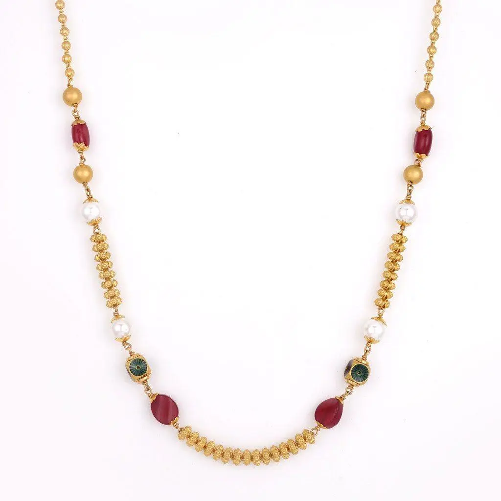 Adoreable Gold Matar Mala in Fabulous Design 