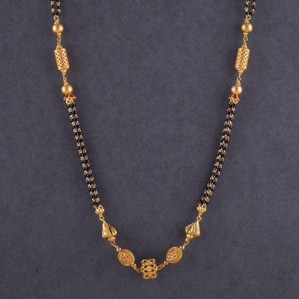 Amazing Gold Small Mangalsutra with Square Shape Design for Ladies 