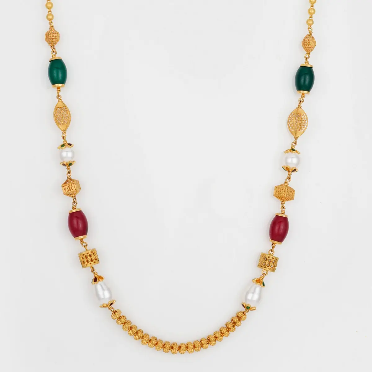 Gold Matar Mala with Adoreable Design & Beads 