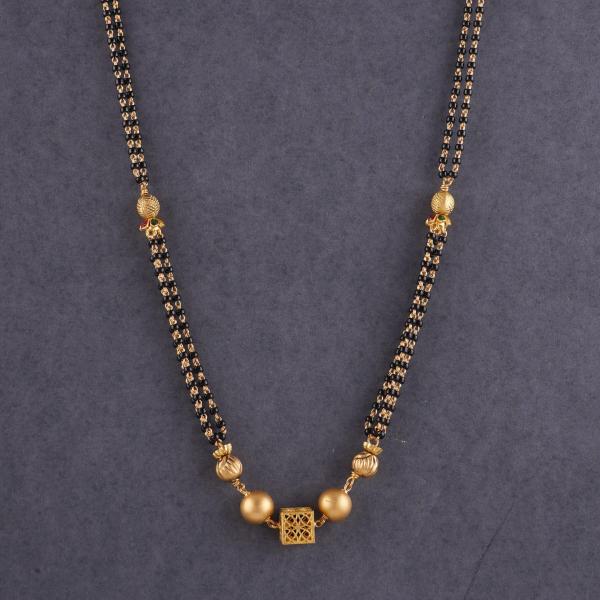 Fancy Gold Small Mangalsutra for Ladies in Round and Box Shape with Beautiful Design 