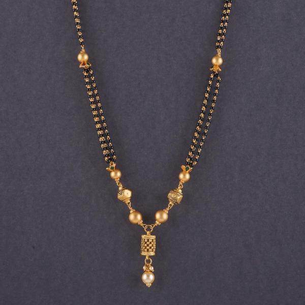 Gold Fancy Small Mangalsutra for Ladies in Adoreable Design 