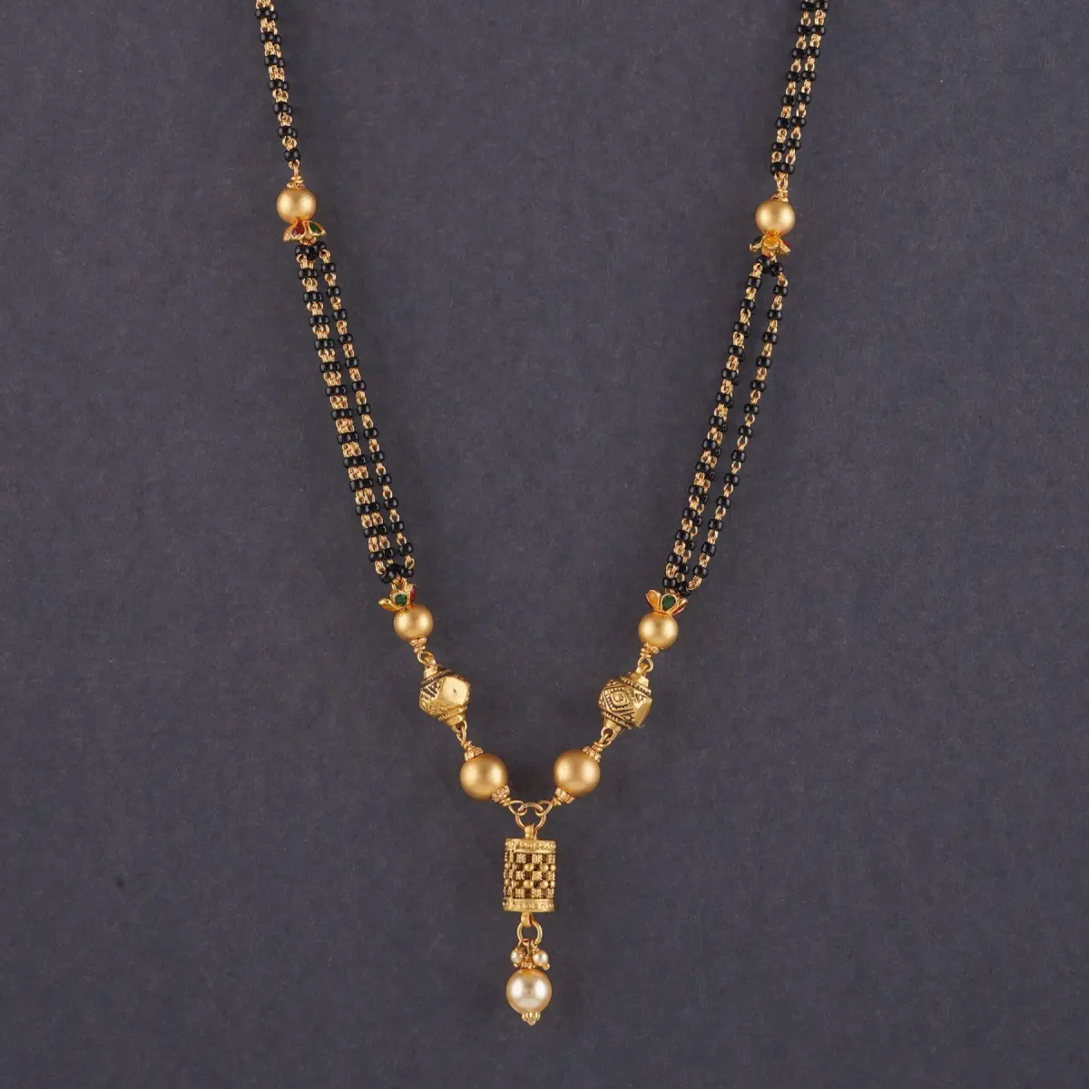 Gold Fancy Small Mangalsutra for Ladies in Adoreable Design 