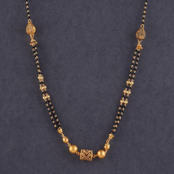 Elegant Gold Small Mangalsutra for Ladies in Beautiful Round Shape Design 