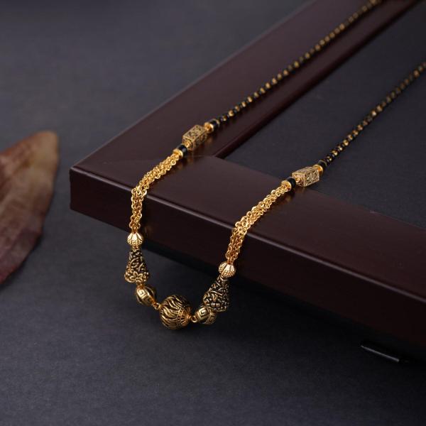 Elegant Gold Antique Mangalsutra with Fancy Design for Ladies 