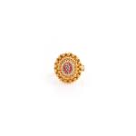 Beautiful Gold Cocktail Ring in Antique Design for Ladies  in Flowers Shape