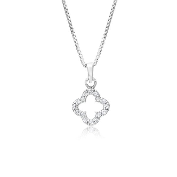 925 Sterling Silver Natural Flower Gemstone Pendent with Chain for Women & Girls