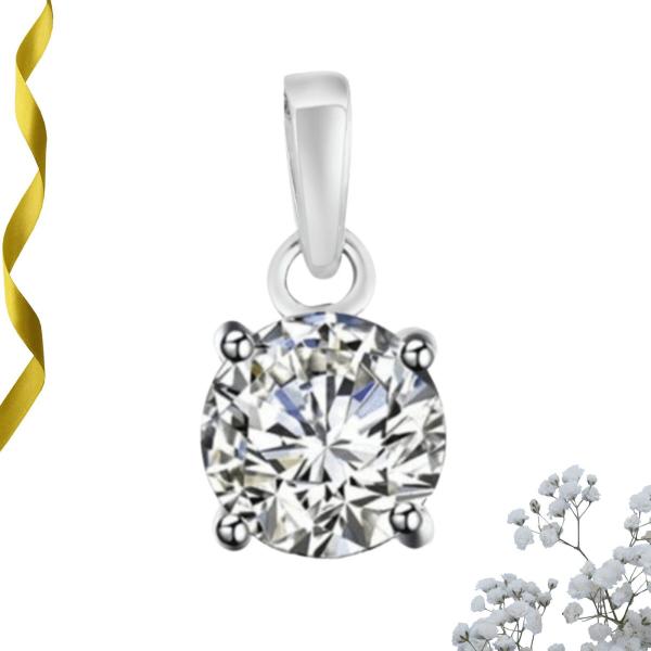 925 Sterling Silver Swarovski Zirconia Classic Pendent / Locket for Women & Girls