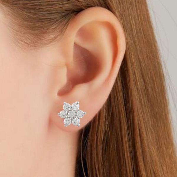 925 Sterling Silver Swarovski Zirconia Minimalistic Designer Stud Earrings