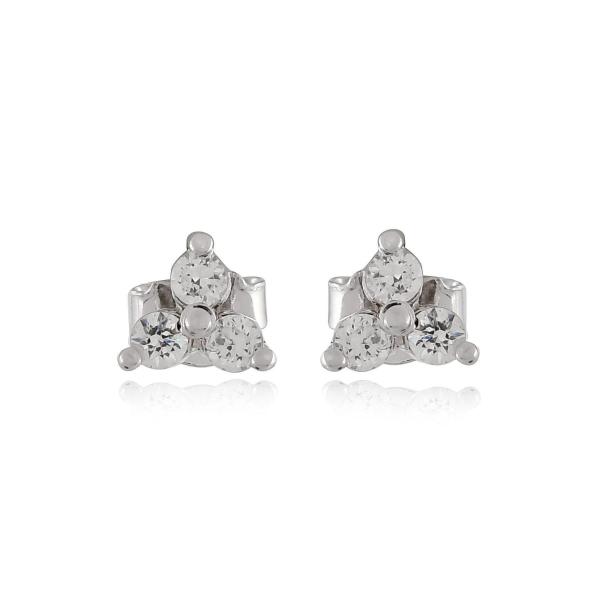 925 Sterling Silver Swarovski Zirconia Minimalistic Designer Stud Earrings