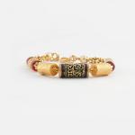 Beautiful Gold Bracelet with Kundan work for Ladies in Flowers & Leaf Design 