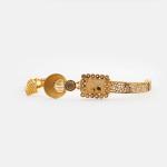 Gold Ladies Bracelet with Adoreable Design & Stones 