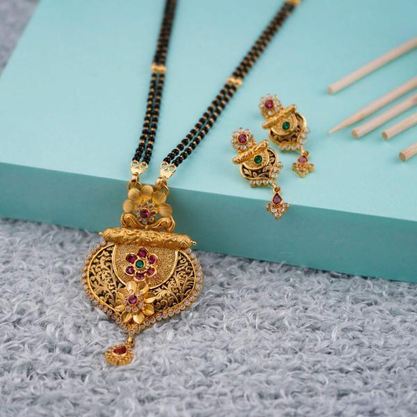 Antique Gold Mangal Sutra with Beautiful Round Shape And Design