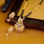 Beautiful Antique Mangal Sutra Pendant Set with Amazing Design & Stones 