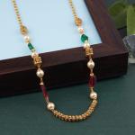 Beautiful Gold Matar Mala in Square Shape Design for Ladies