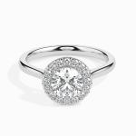 Custom Made Halo Moissanite Ring by Solitairz Affair