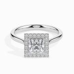 Custom Made 1.5 Carat Halo Moissanite Vivian Ring by Solitairz Affair