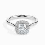 Custom Made 1.5 Carat Halo Moissanite Vapor Ring by Solitairz Affair