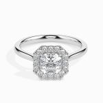 Custom Made 2 Carat Halo Moissanite Eden Ring by Solitairz Affair