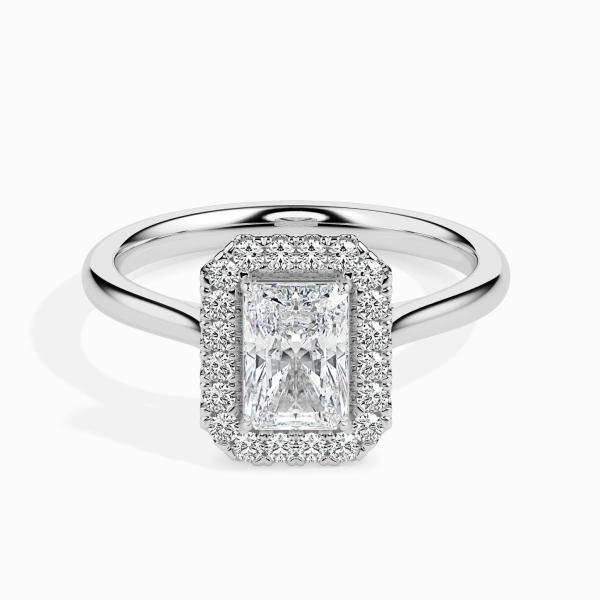 Custom Made 1.5 Carat Halo Moissanite Fictile Ring by Solitairz Affair