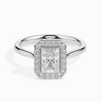 Custom Made 2 Carat Halo Moissanite Fictile Ring by Solitairz Affair