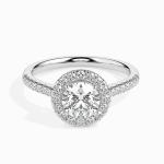 Custom Made Halo Moissanite Ring by Solitairz Affair