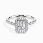 Custom Made 1.5 Carat Halo Moissanite Span Ring by Solitairz Affair