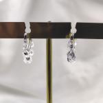 925 Sterling Silver White Lady Swarovski Danglers