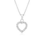 925 Sterling Silver Natural Heart Gemstone Pendent with Chain for Women & Girls