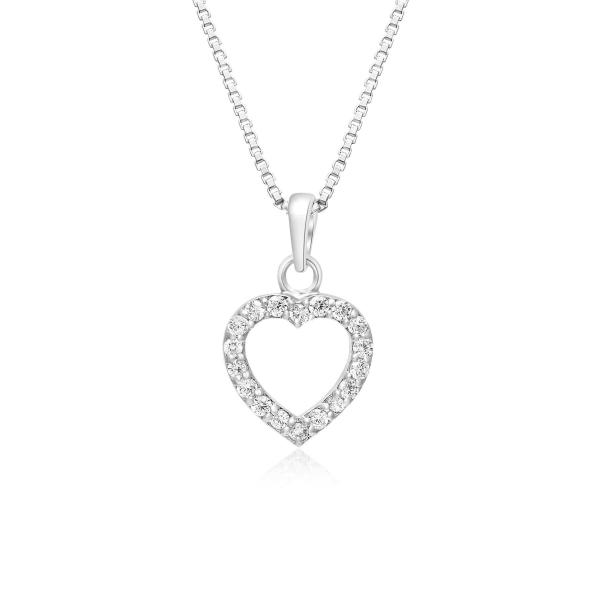 925 Sterling Silver Natural Heart Gemstone Pendent with Chain for Women & Girls