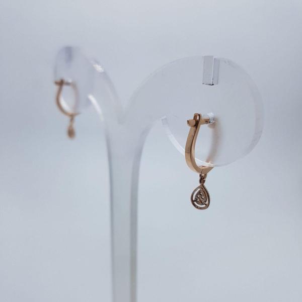 Pair of Rose Gold Bali with Zerkons in Elegant Design