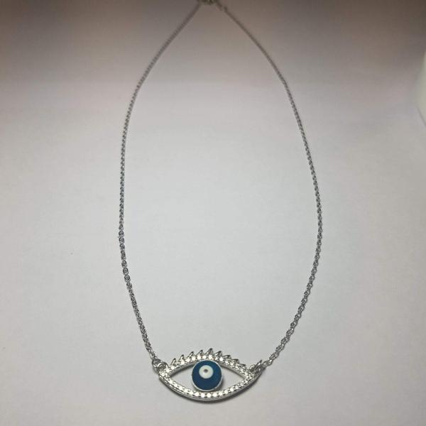 925 Sterling Silver Evil-eye Pendant with Beautiful Design 