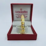 Adoreable Gold Gents  Kara With Platinum Polish