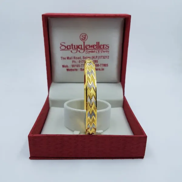 Adoreable Gold Gents  Kara With Platinum Polish