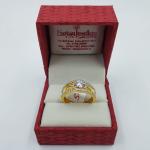 Fabulous Gold Gents Ring with Single Stone and Zerkons