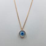 ROSE GOLD CHAIN PENDANT WITH BEAUTIFUL EVIL-EYE