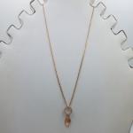 FABULOUS ROSE GOLD CHAIN WITH BEAUTIFUL ZERKON PENDANT